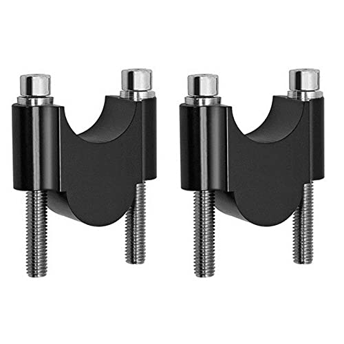 Lenker-Riser-Klemm,Motorrad Lenker Riser 1 Paar CNC-Motorrad-Lenker-Riser-Kit Universal-Balken-Klemmen 22mm für Motorrad-Roller 30mm Rise(Black) von GBZIJIE