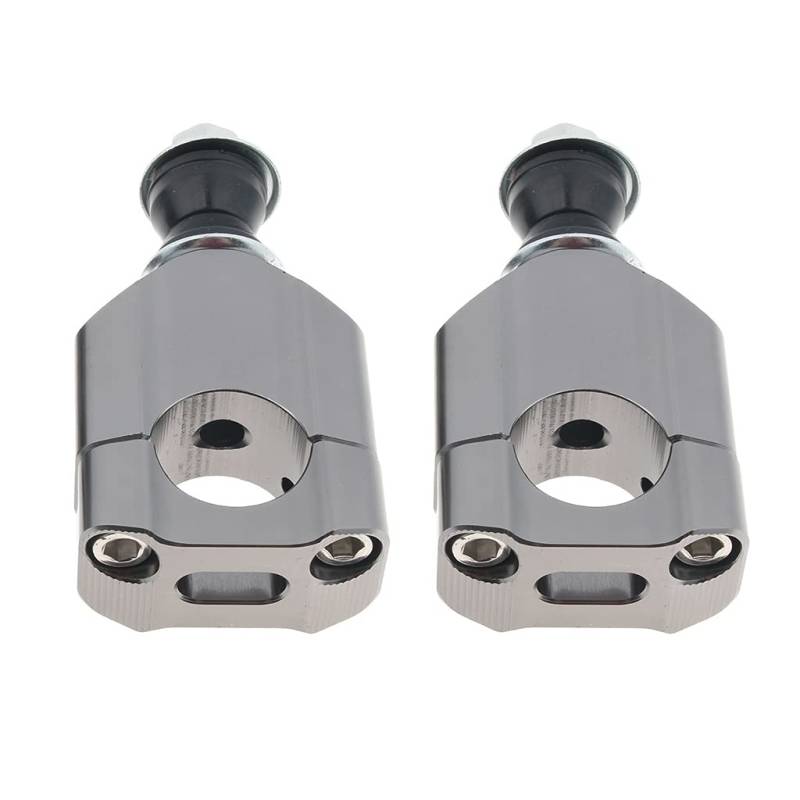 Lenker-Riser-Klemm,Motorrad Lenker Riser 2 stücke 1 1/8 "28mm CNC Motorrad Lenkerhalterung Riser Klemme Aluminium Präzision CNC Bearbeitete Links rechts Lenker(Silver) von GBZIJIE