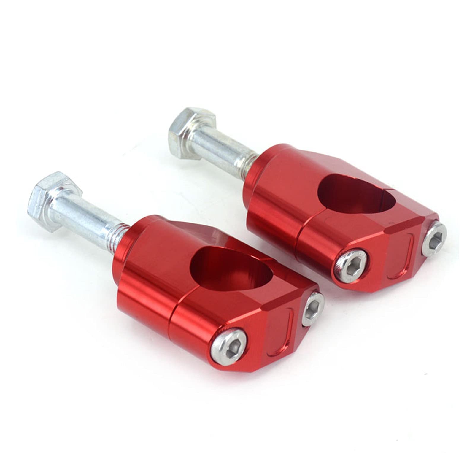 Lenker-Riser-Klemm,Motorrad Lenker Riser Motorrad CNC 1 1/8 "28mm Lenker Fat BAR RISIERS Montieren Sie die Klammer(Red) von GBZIJIE