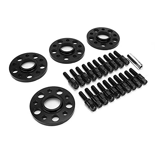 Spurverbreiterung,Spurplatten 4 STÜCK Radspacer Kit 15mm M14x1.5 Bolzenmuster-5x112mm Ersatz(Black) von GBZIJIE