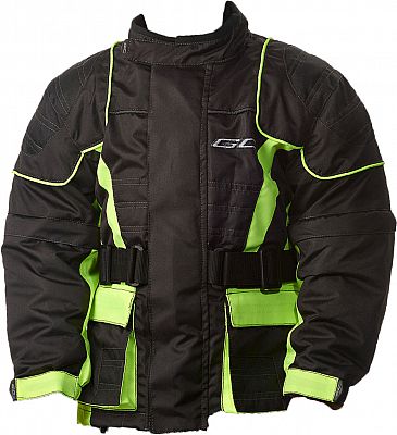 GC Bikewear GC2KI, Textiljacke Kinder - Schwarz/Neon-Gelb - 128 von GC Bikewear