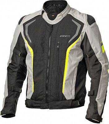 GC Bikewear Malibu, Textiljacke wasserdicht - Schwarz/Hellgrau/Neon-Gelb - 5XL von GC Bikewear