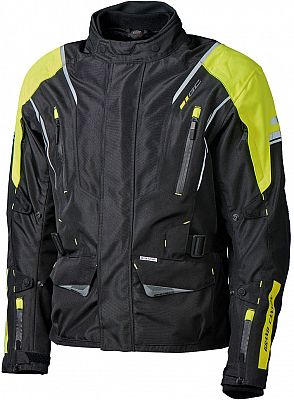 GC Bikewear Nelson, Textiljacke wasserdicht - Schwarz/Neon-Nellow - L von GC Bikewear