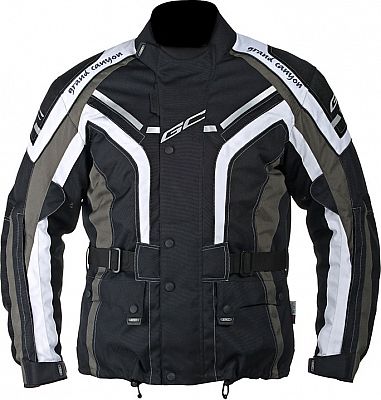 GC Bikewear One Way, Textiljacke wasserdicht - Schwarz/Grau - S von GC Bikewear