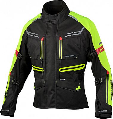 GC Bikewear Ventura, Textiljacke wasserdicht Damen - Schwarz/Neon-Gelb - XXL von GC Bikewear