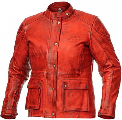 GC Bikewear Verona, Lederjacke Damen - Rot - 3XL von GC Bikewear