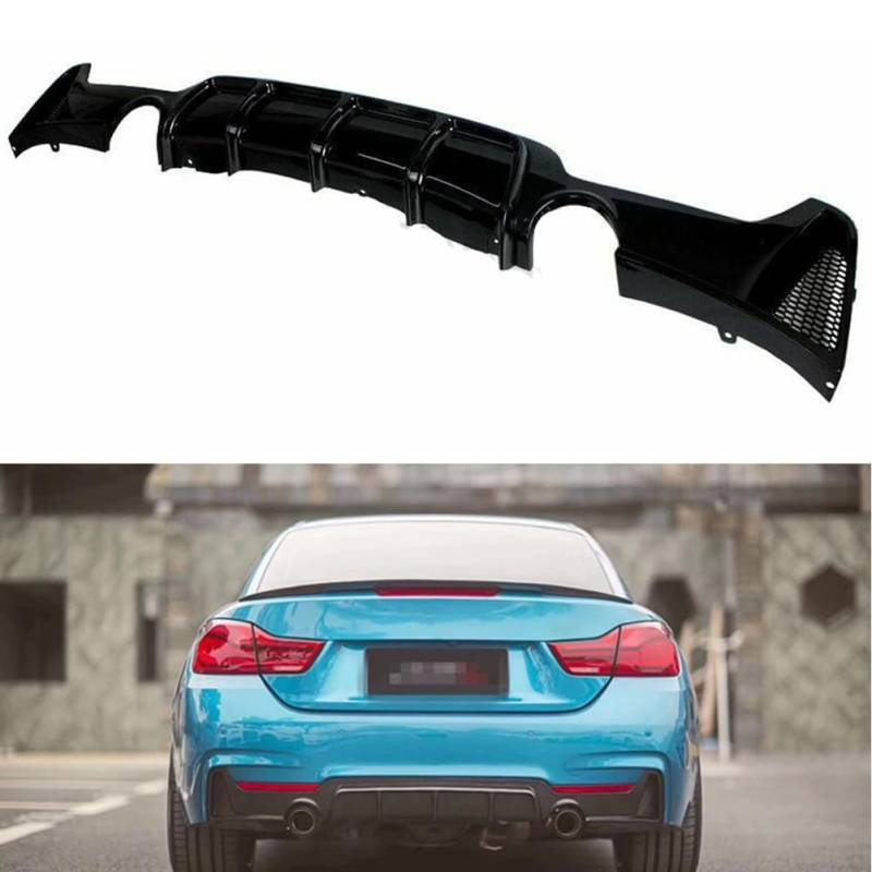 Heckstoßstange Diffusor für BMW 4 Series F32 F33 F36 M Sport 2 Door Coupe 428i 430i 435i 2014-2020, Diffusor Stoßstange Hinten Heckschürze Lippe Diffusor Spoiler Auto Heckstoßstange Chassis Spoiler von GCACE