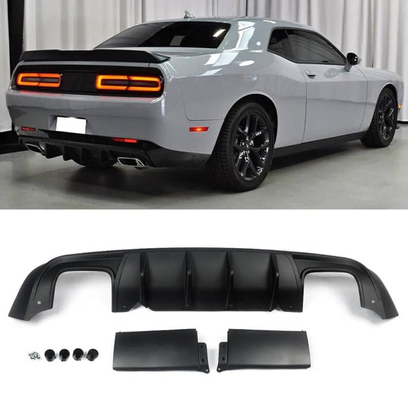 GCACE Heckstoßstange Diffusor für Dodge Challenger GT 2015-2022, ABS, Schwarz von GCACE