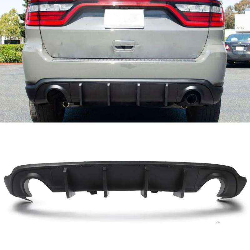 Heckstoßstange Diffusor für Dodge Durango R/T SRT 2011-2018 2019 2020 2021 2022, Diffusor Stoßstange Hinten Heckschürze Lippe Diffusor Spoiler Auto Heckstoßstange Chassis Spoiler von GCACE