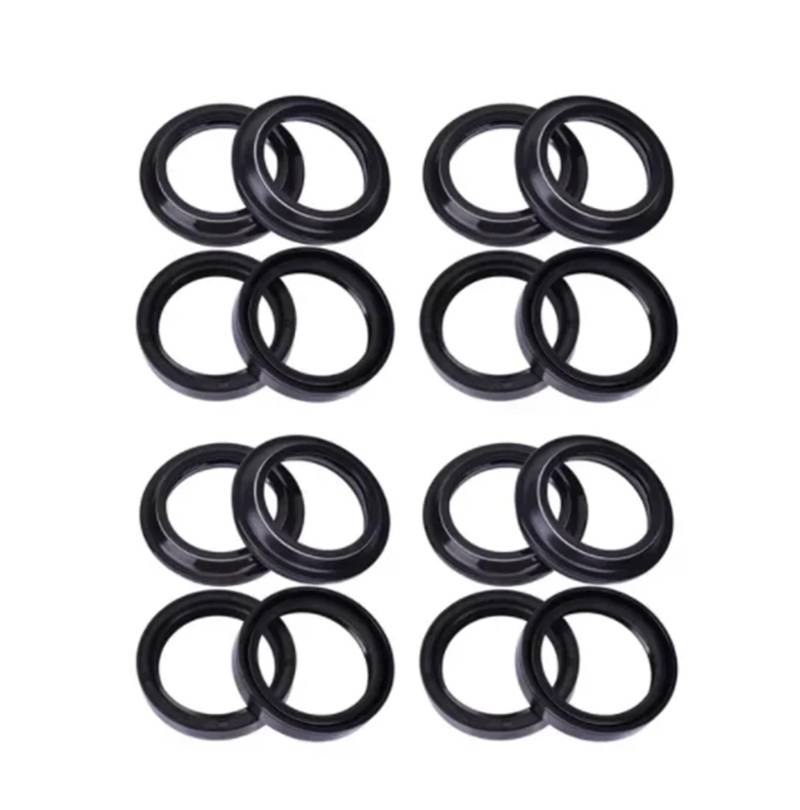 40x52x10 40x52 Motorrad Gabel Suspension Dämpfer Öl Dichtung 40 52 Staub Abdeckung for RS125 SPORT 93-96 RS4 125 2011-2013(8pcs seal 8pc cover) von GCAQKPSA