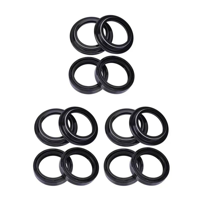 40x52x10 40x52 Motorrad Gabel Suspension Dämpfer Öl Dichtung 40 52 Staub Abdeckung for RX125 1991-2011 SX125 SX 125 2011(6pcs seal 6pc cover) von GCAQKPSA