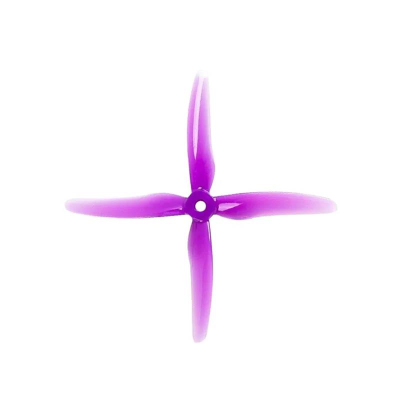 2 Paar 51455 5,1 Zoll Hurricane X 4 Propeller 5 mm Montagelöcher kompatibel mit RC FPV Racing Drone Quadcopter Multirotor(PURPLE) von GCNMPJ