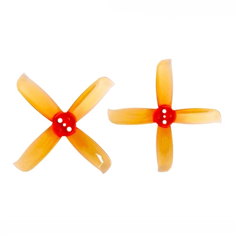 4 Paare kompatibel mit 2036 2x3,6x4 4 Propellern, kompatibel mit 1105 1106 1108 RC Drone Quadcopter FPV(Clear orange) von GCNMPJ