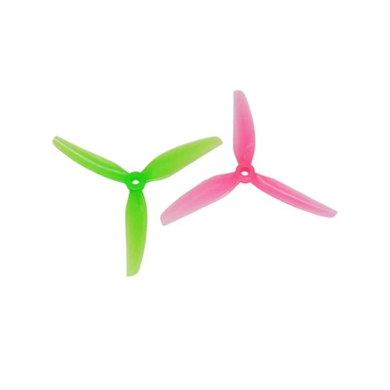 6 Paare (6CW+6CCW) kompatibel mit S3 5031 5X3.1X3 3-Blatt-PC-Propeller Pink+Grün kompatibel mit RC FPV Freestyle 5 Zoll Drohne von GCNMPJ