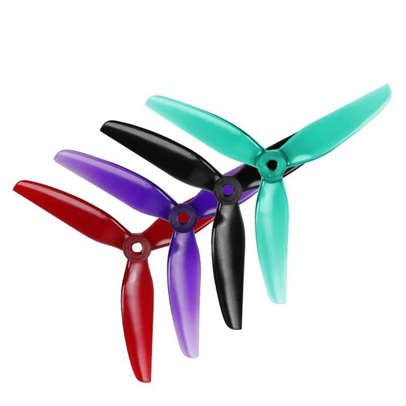 8 Stück Propeller kompatibel 5,1 x 4,6 x 3-PC drei Propeller 5 Zoll kompatibel FPV Racing RC Hubschrauber Drohne(1pcs Box) von GCNMPJ