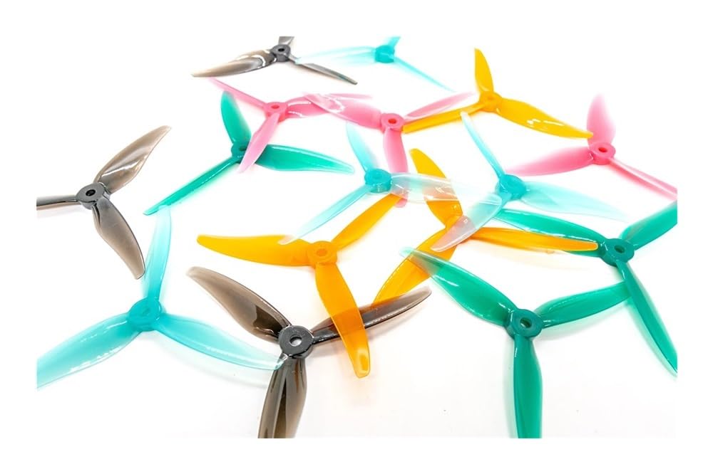 For FPV Racing Drone 12 stücke/6 Pairs 51466 5 Zoll 3 Impeller/tri-impeller Propeller Props CW CCW bürstenlosen Motor FPV Propeller(6 pair Mixed color) von GCNMPJ