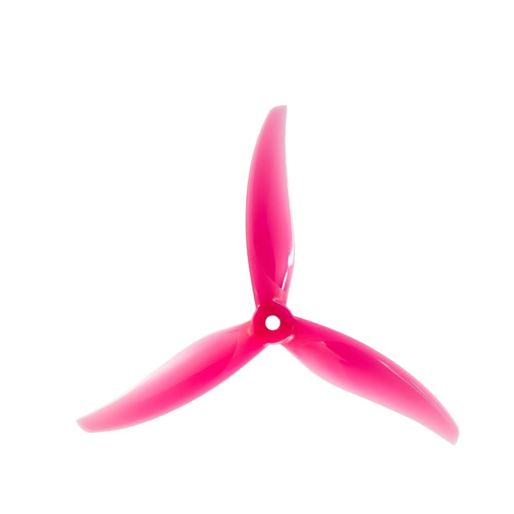 Geeignet for FPV Racing Freestyle 4 Stück/2 Paar 5127.5 5 Zoll 3 Impeller/Tri-Impeller Propeller Props FPV Freestyle Drone Zubehör(2 pair Hot Pink) von GCNMPJ