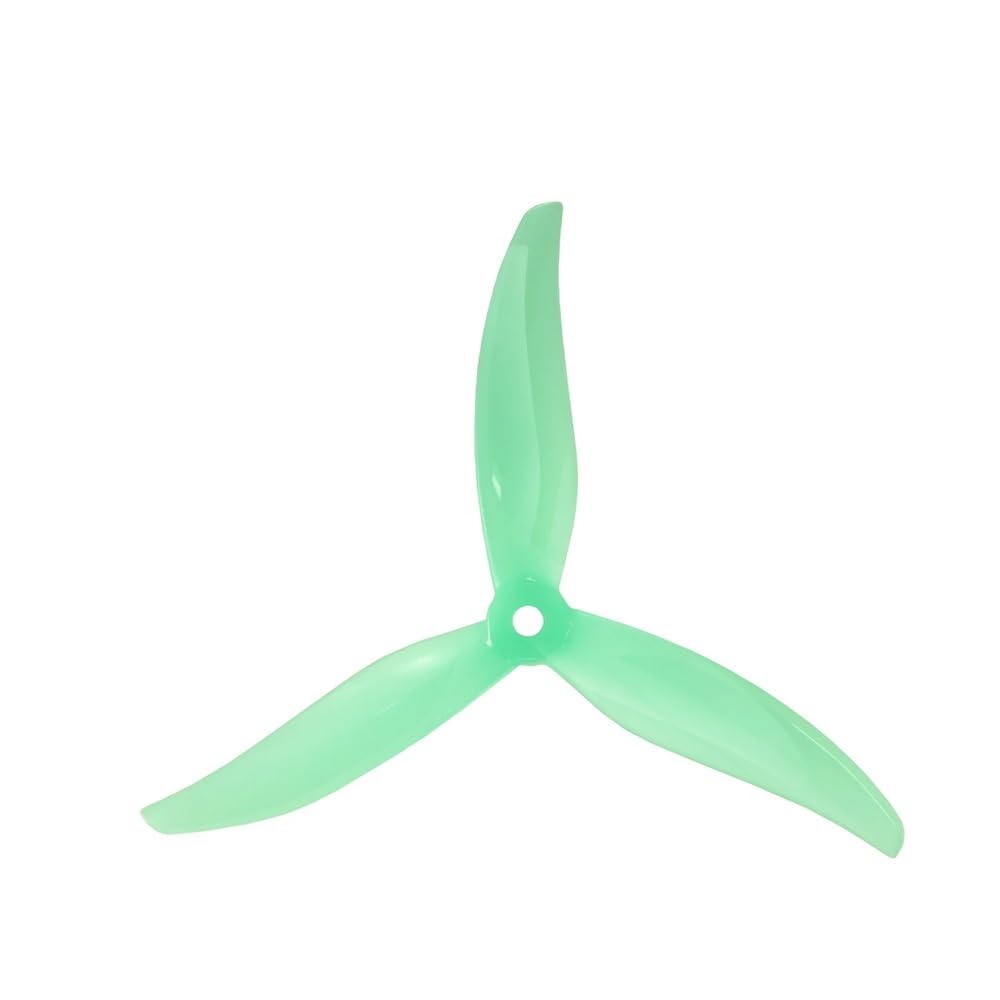 Geeignet for FPV Racing Freestyle 4 Stück/2 Paar 5127.5 5 Zoll 3 Impeller/Tri-Impeller Propeller Props FPV Freestyle Drone Zubehör(2 pair Mint green) von GCNMPJ