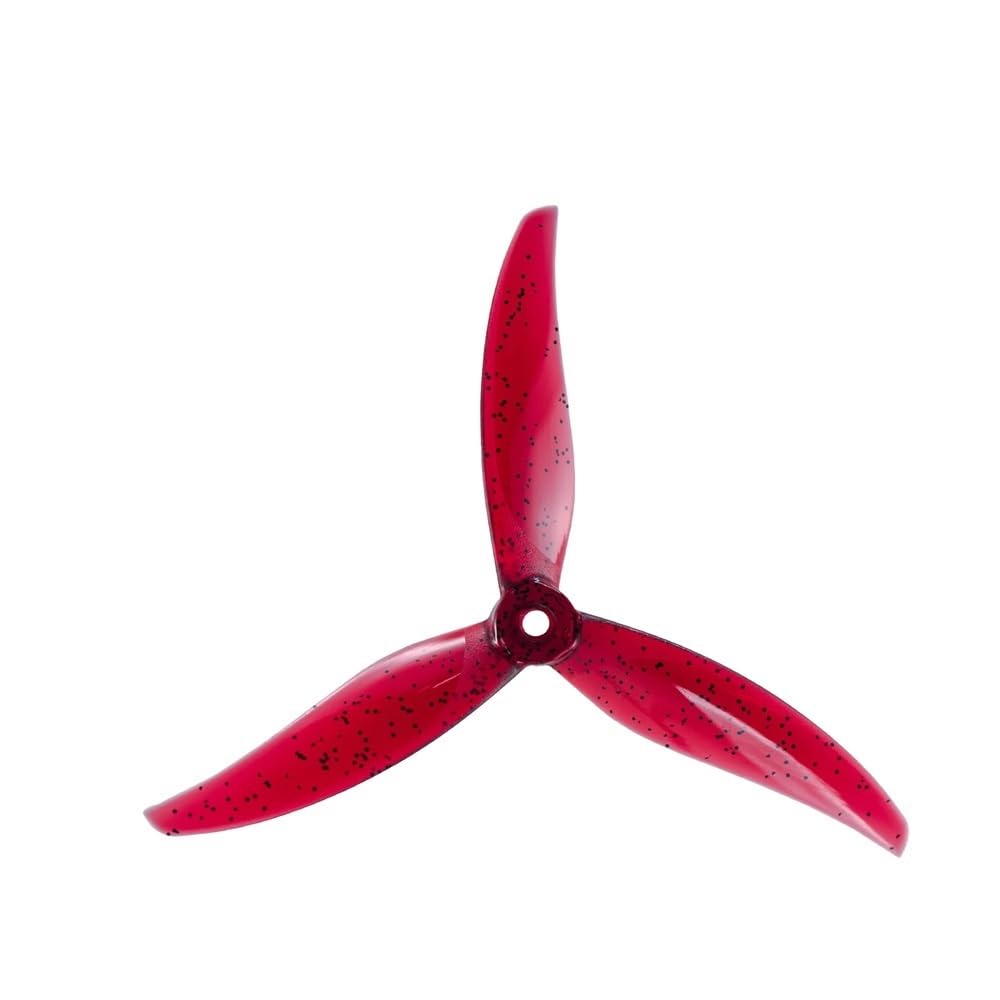 Geeignet for FPV Racing Freestyle 4 Stück/2 Paar 5127.5 5 Zoll 3 Impeller/Tri-Impeller Propeller Props FPV Freestyle Drone Zubehör(2 pair Phoenix Red) von GCNMPJ