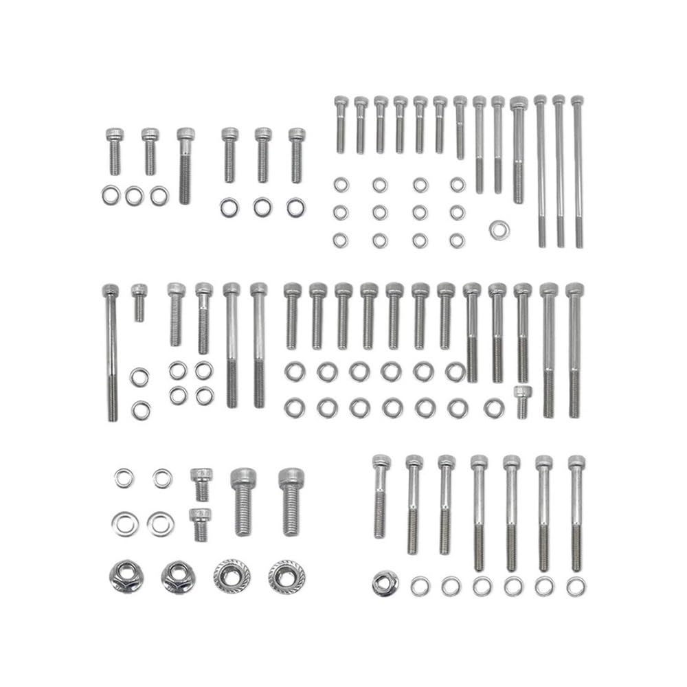 Kompatibel mit TRX400EX 400EX 400X Edelstahl-Motorschraubensatz Motorrad von GCNMPJ