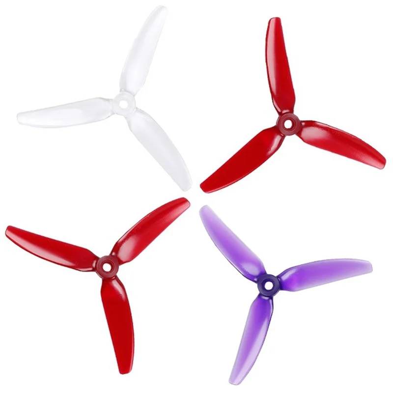 Propeller 5X4,3X3 5 Zoll Propeller FPV-kompatible RC-Hubschrauber-Drohne(Transparent 10pair) von GCNMPJ