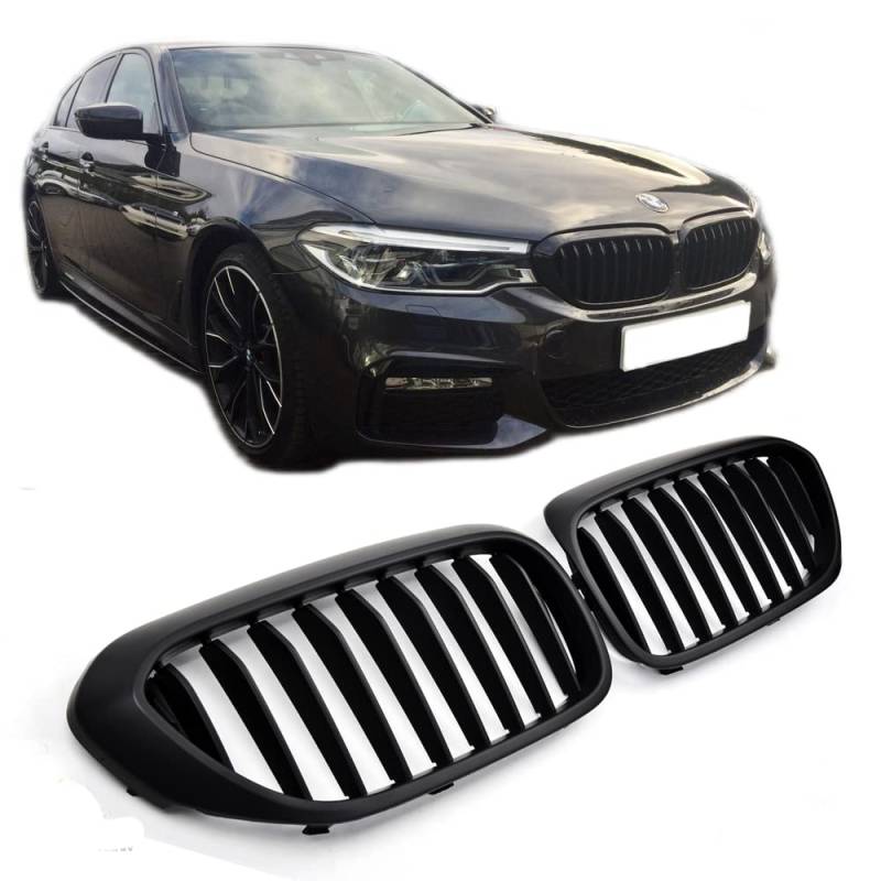 GCP PASST FÜR 5ER G30 G31 SPORT KÜHLERGRILL PERFORMANCE GRILL MATT SCHWARZ von GCP