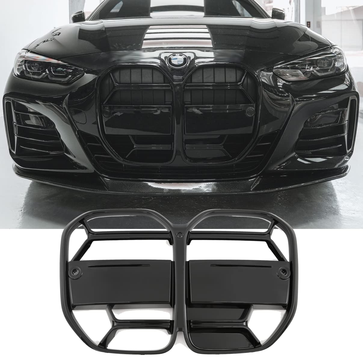 GCP PASST FÜR BMW 4ER G22 G23 SPORT KÜHLERGRILL CS GRILL GLANZ SCHWARZ von GCP