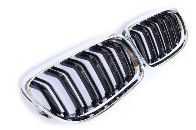 GCP PASST FÜR E90 E91 AB 08 SPORT KÜHLERGRILL DOPPELSTEG GRILL CHROM SCHWARZ von GCP