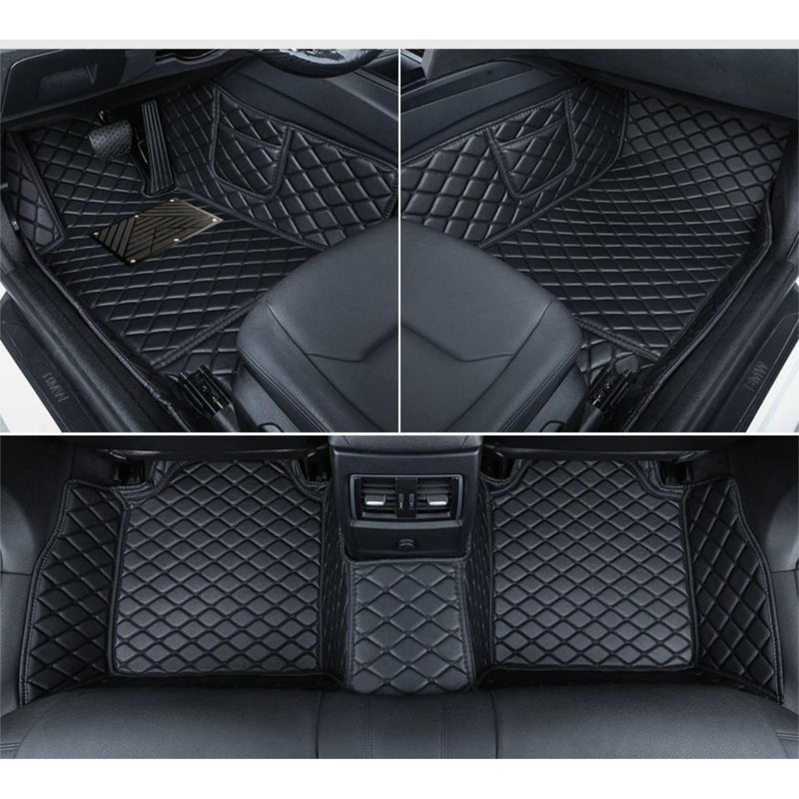 Nach Maß Auto Fußmatten für Range Rover III L322 5seats 2005-2012,Leder Fußmatten Auto/Vollständig mit PU-Leder Überzogene,wasserdichte und rutschfeste Bodenmatte,A von GCTRICL