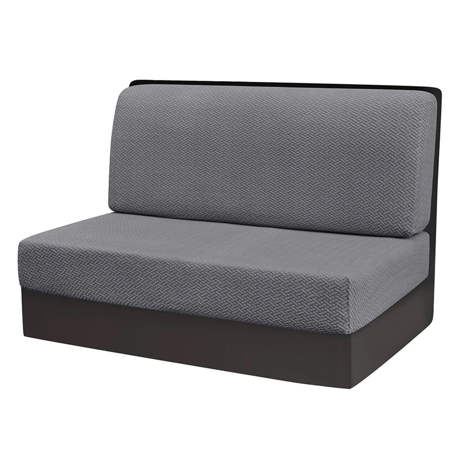 GCYEIDMA Rv Dinette Kissenbezüge 1 Satz/2 Teile Stretch Twill Jacquard RV Dinette Kissenbezug Dekor Couchschutz Booth Sitzbezüge for RV Camper Autostuhl(Dark Gray) von GCYEIDMA