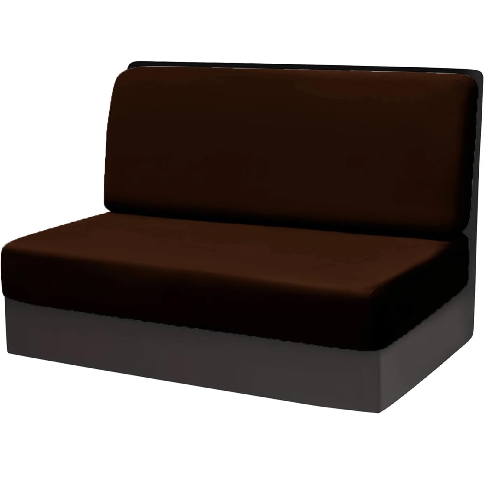 GCYEIDMA Rv Dinette Kissenbezüge Samt RV Dinette Kissen Abdeckungen Stretch Camper Kissen Abdeckung Waschbar Reise Anhänger Couch Slipcovers(Dark Brown) von GCYEIDMA