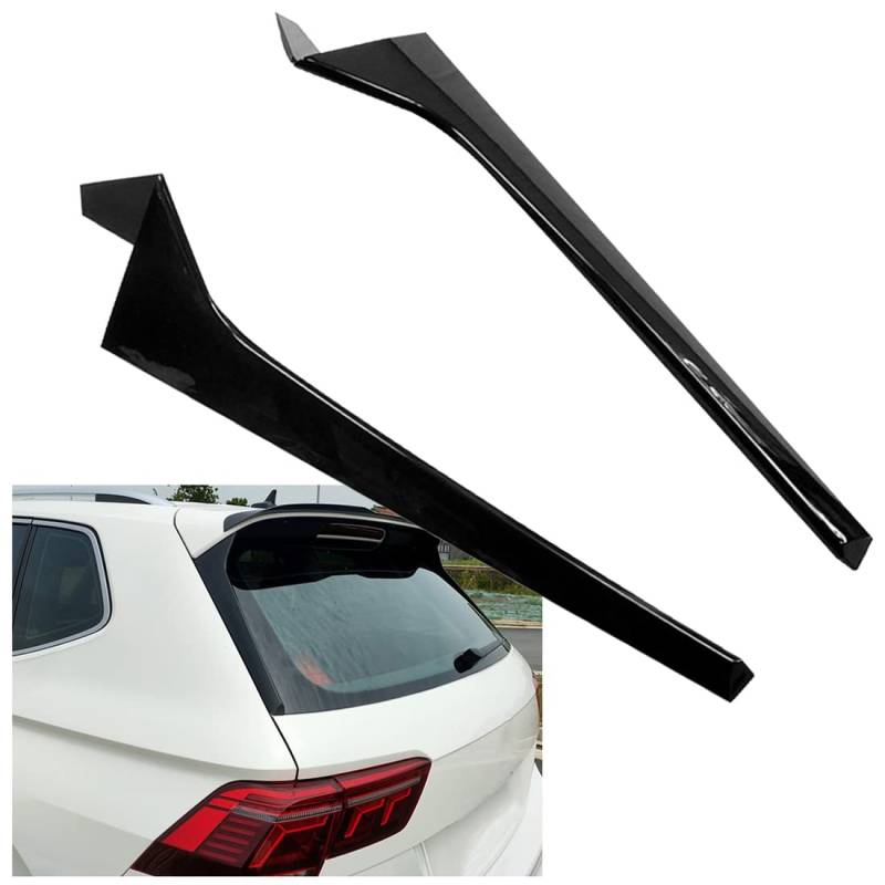 GCcv Auto Heckscheibe Spoiler Wing Heckspoiler Für Tiguan R-Line 2017-2022 Kofferraum Spoiler 1Paar Abs Seitenflügel Seitenspoiler Auto Dekoration Zubehör von GCcv