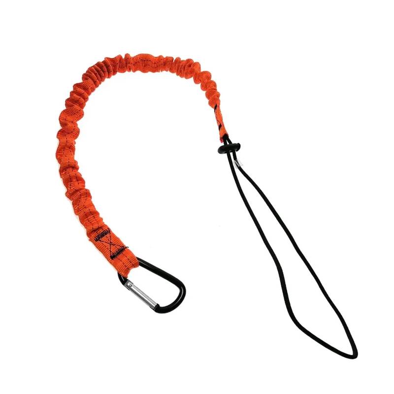 SUP-Paddelleine mit Karabiner, Sicherheits-Ruderboot, Angelrute, gewickeltes Umhängeband, Schnur zum Binden (Orange) von GDSZCHUN