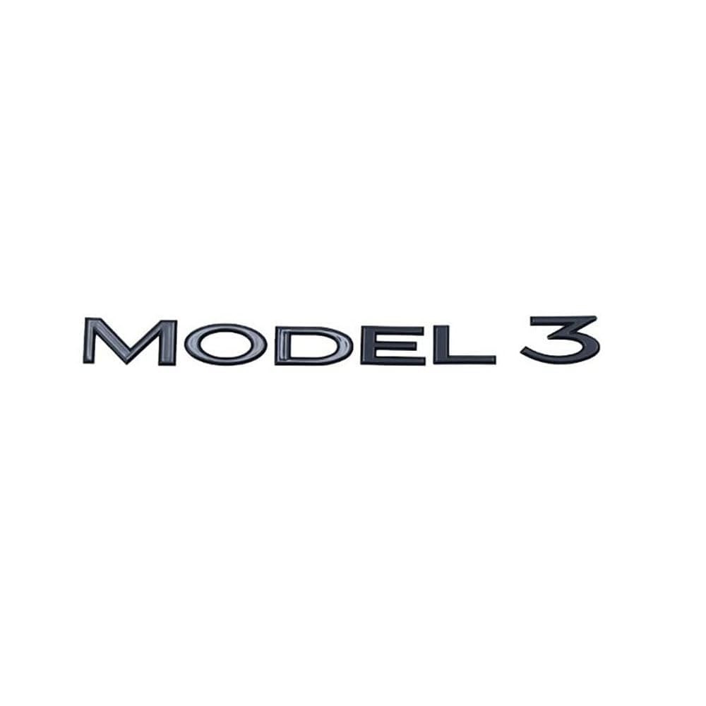 Auto Emblem Aufkleber für Tesla Model 3 X S Y, 3D Auto Logo Aufkleber Kühlergrill Front Motorhaube Kofferraum Abzeichen, Auto Dekoration Ersatz Zubehör,B von GDUTBC