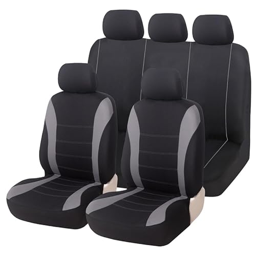 Autositzbezüge für Hyundai Santa Fe TM/DM/cm/SM 2001-2024, 5 Sitze Stoff Sitzbezüge Komplettset Autositzbezüge, Atmungsaktiv rutschfest Sitzbezug Sets Zubehör,B Grey von GDUTBC