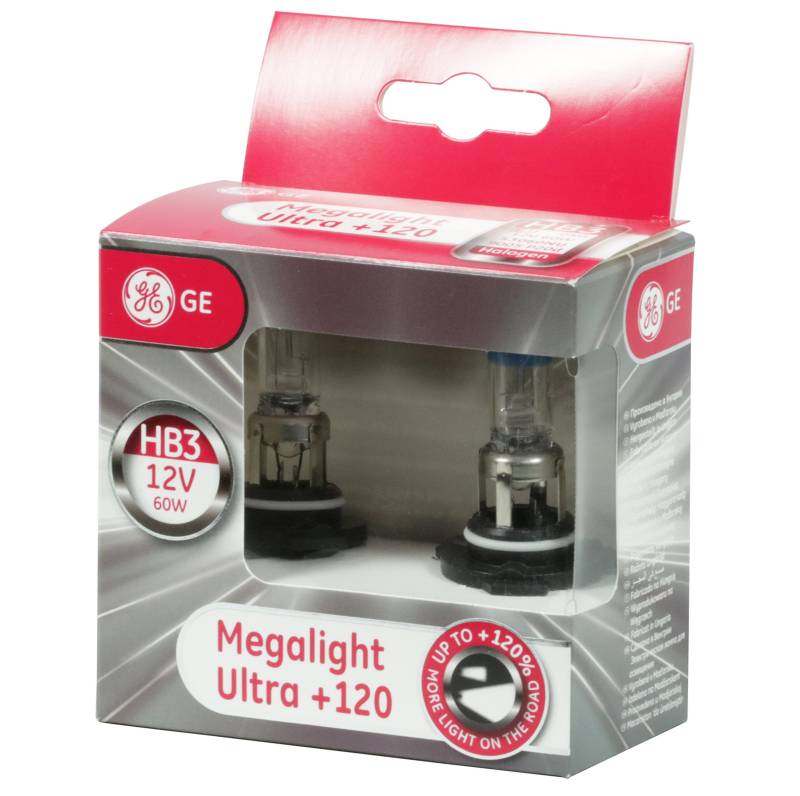 HB3 12V 60W P20d MegaLight Ultra 120% 2st. GE von GE