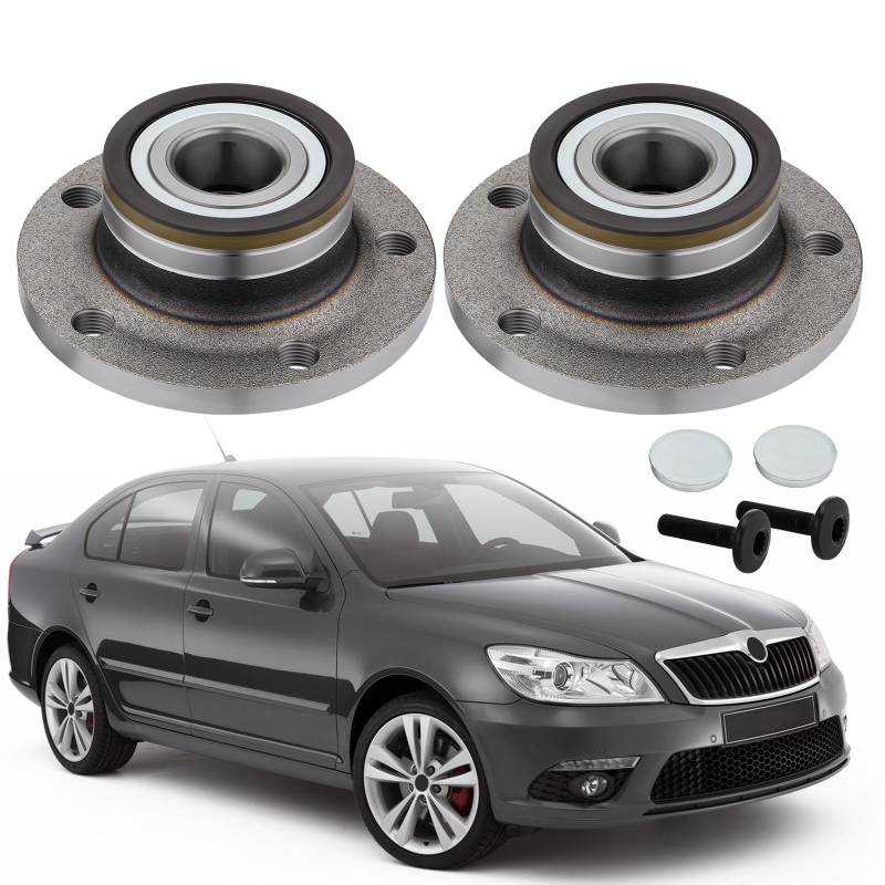 GEAREVER 2tlg Radlager Radlagersatz Radnabe vorne Kompatibel mit A3 TT für Seat Altea Altea für Skoda Octavia Superb für Volkswagen Eos Golf Jetta Passat Tiguan 1T0598611 1T0598611B VKBA3644 von GEAREVER