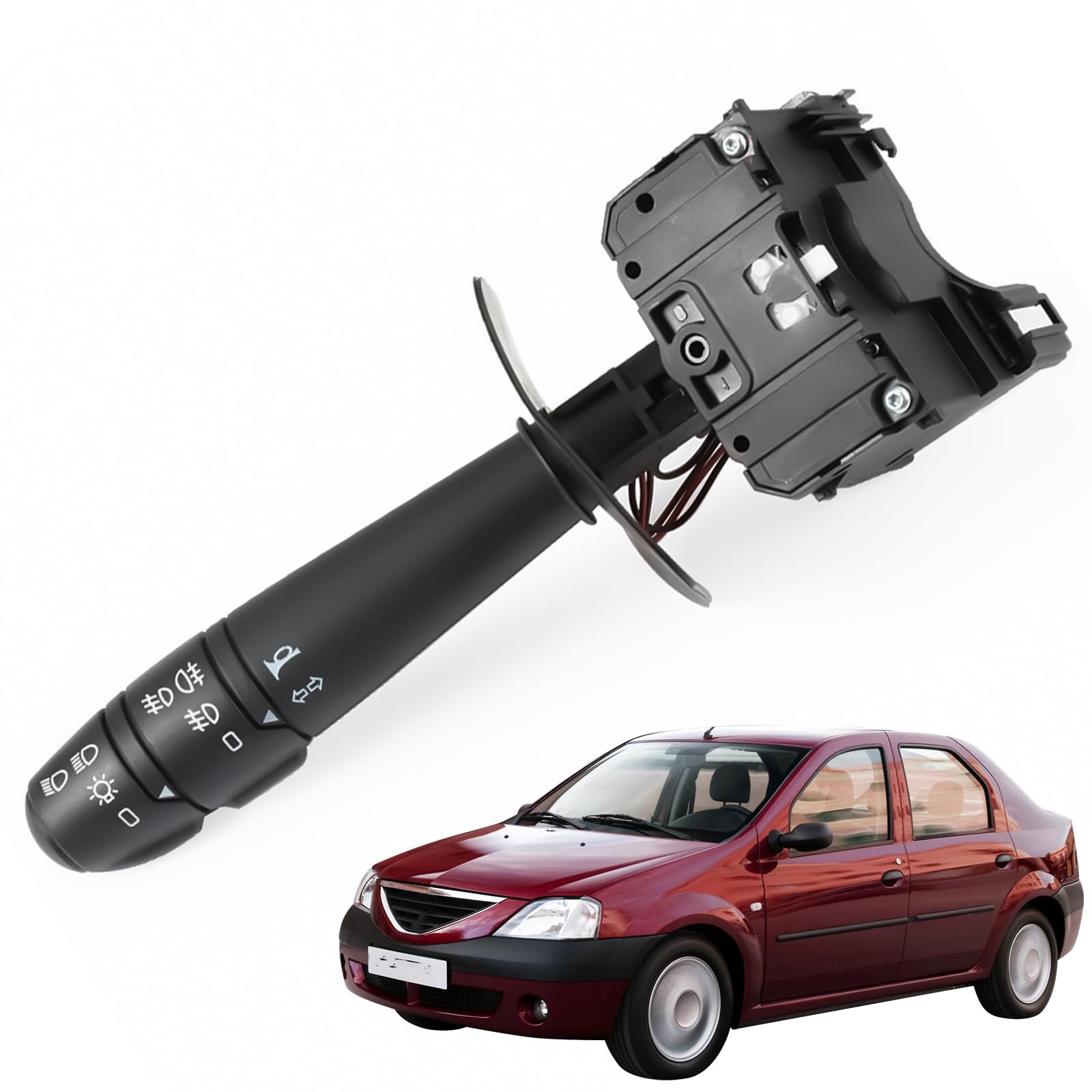 GEAREVER 8201167988 Lenkstockschalter Blinkerschalter Kompatibel mit Dacia Duster 2010-2013, Logan 2006-2012, Logan Express 2009-2012, Logan MCV 2007-2012, Sandero 2009-2012 251604, 6001548108 von GEAREVER