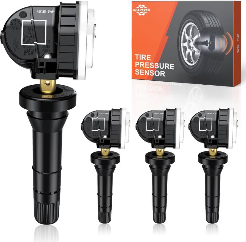 GEAREVER Reifendrucksensor Reifendruckkontrollsystem TPMS Sensor RDKS 433 MHz für OPEL Antara Corsa Insignia Meriva Mokka Zafira, TPMS Sensor 13506028 13594222, 4 Stück von GEAREVER