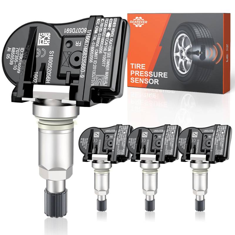 GEAREVER Reifendrucksensor Reifendruckkontrollsystem TPMS Sensor RDKS für BMW 1ER 2er 3er 4er F20 F21 F22 F23 F87 F45 F30 F31, TPMS Sensor 36106856209, 36106881890, 4 Stück von GEAREVER