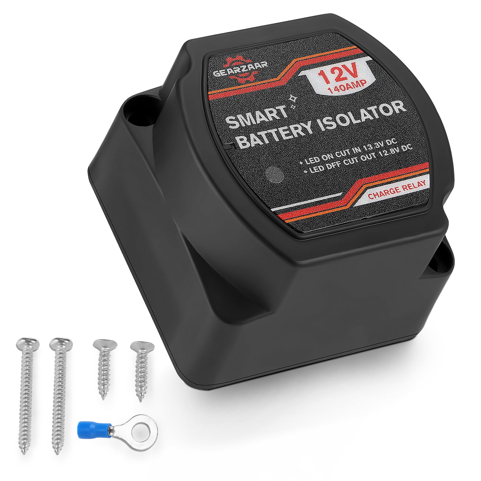 GEARMONSTER 12V/140A BSR Trennrelais, Auto Batterie Trennrelais, Spannung empfindliches Relais, VSR Vollautomatisches für ATV, UTV, Boote, Wohnmobile, Marine Fahrzeug, LKW, Wohnwagen von GEARMONSTER