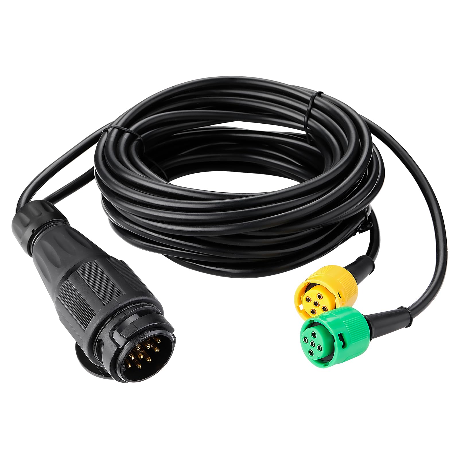 GEARMONSTER 13 Pin AnhängerKabel 5 Meter Adapterkabel Anhänger Verlängerungskabel Kabelsatz für Anhänger 13-polig Anhängerbeleuchtung Rücklichter Kabelbaum mit Bajonettverbinder von GEARMONSTER