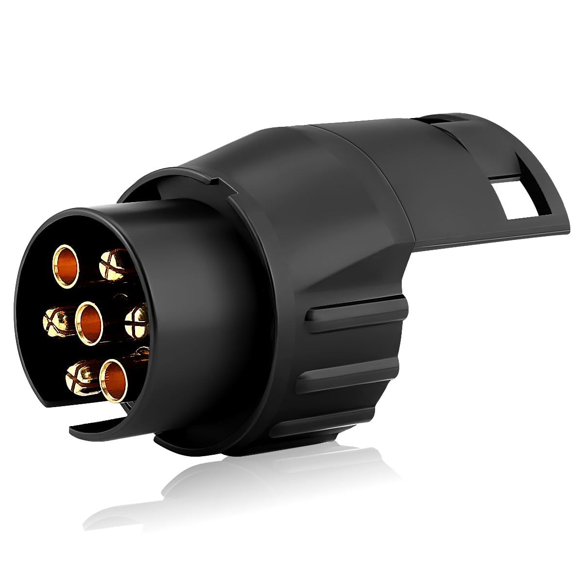 GEARMONSTER 7 poliger auf 13 poliger Anhänger Adapter Anhängerkupplung Steckdosenadapter 12V Schleppadapter, elektrischer Steckdosen Konverter Anschluss für PKW Wohnwagen, Wohnmobil, Boot, Autos, LKW von GEARMONSTER