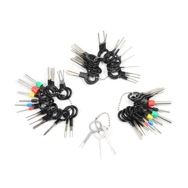 GEARMONSTER Auto Entriegelungswerkzeug, KFZ Kabel Stecker Ausbau Werkzeug, Auspinwerkzeug Terminal Removal Tool Kit Pin Auszieher Reparatur Entferner für Meisten Steckverbinder 59 STK von GEARMONSTER