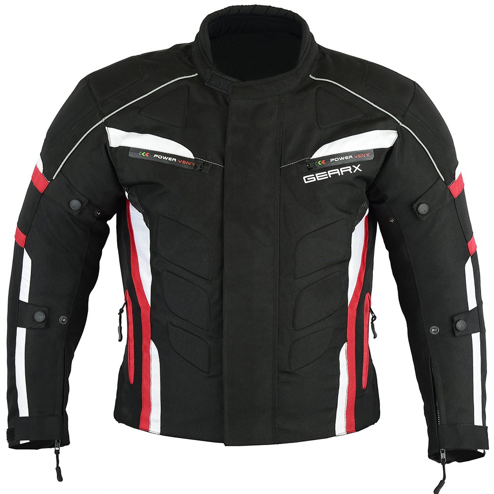 Velocity Motorrad Schutz Jacke Wasserdicht Reflektierende - schwarz, M von GEARX