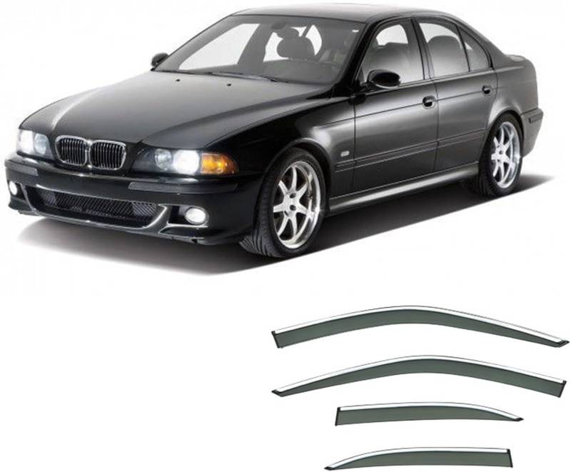 4 Stück Autofenster Windabweiser für BMW 5 Series i MK4-E39 1996-2001 2002 2003, Seitenfenster Luftabweiser Sonnenschirm Regenschutz Visiere, AutoZubehöR von GEBBEM