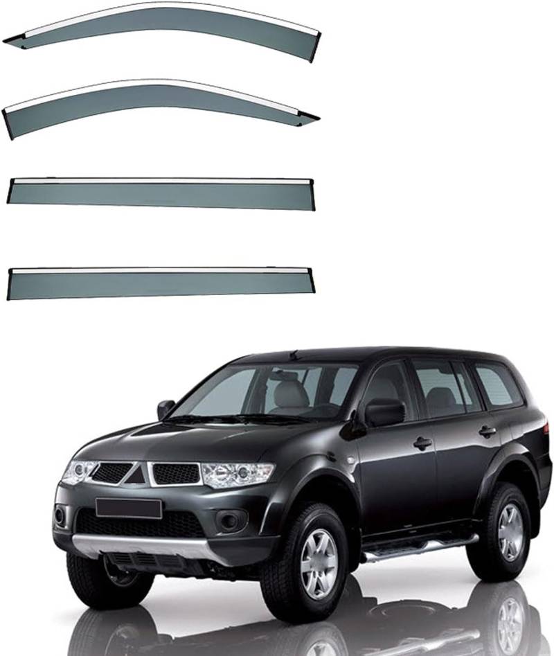 4 Stück Autofenster Windabweiser für Mitsubishi Nativa MK2-KG-KH-PB 2009-2014 2015, Seitenfenster Luftabweiser Sonnenschirm Regenschutz Visiere, AutoZubehöR von GEBBEM