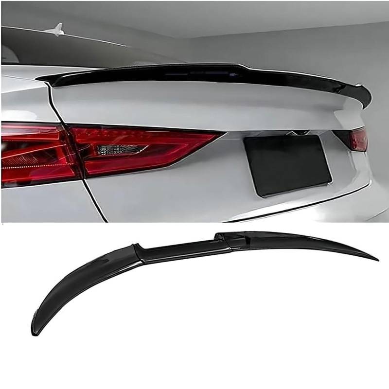 GEBBEM Auto Heckspoiler für Audi A8 D4 / 4H 2010 2011 2012 2013 2014 2015 2016 2017, Kofferraumspoiler Heckflügel Lippe Spoiler Tuning Styling Zubehör,Bright Black von GEBBEM