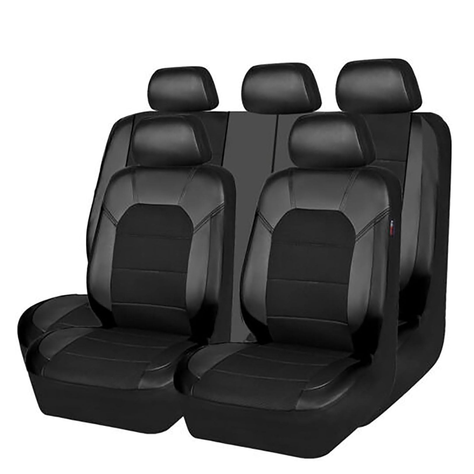 GEBBEM Autositzbezüge für Mazda 6 Cx5 3 Cx3 Cx7 Cx30 2000-2023 2024, 9 Stück Leder Atmungsaktiv Bequem Sitzbezüge Auto Seat Covers Full Set, Innenraum Zubehör,Black von GEBBEM