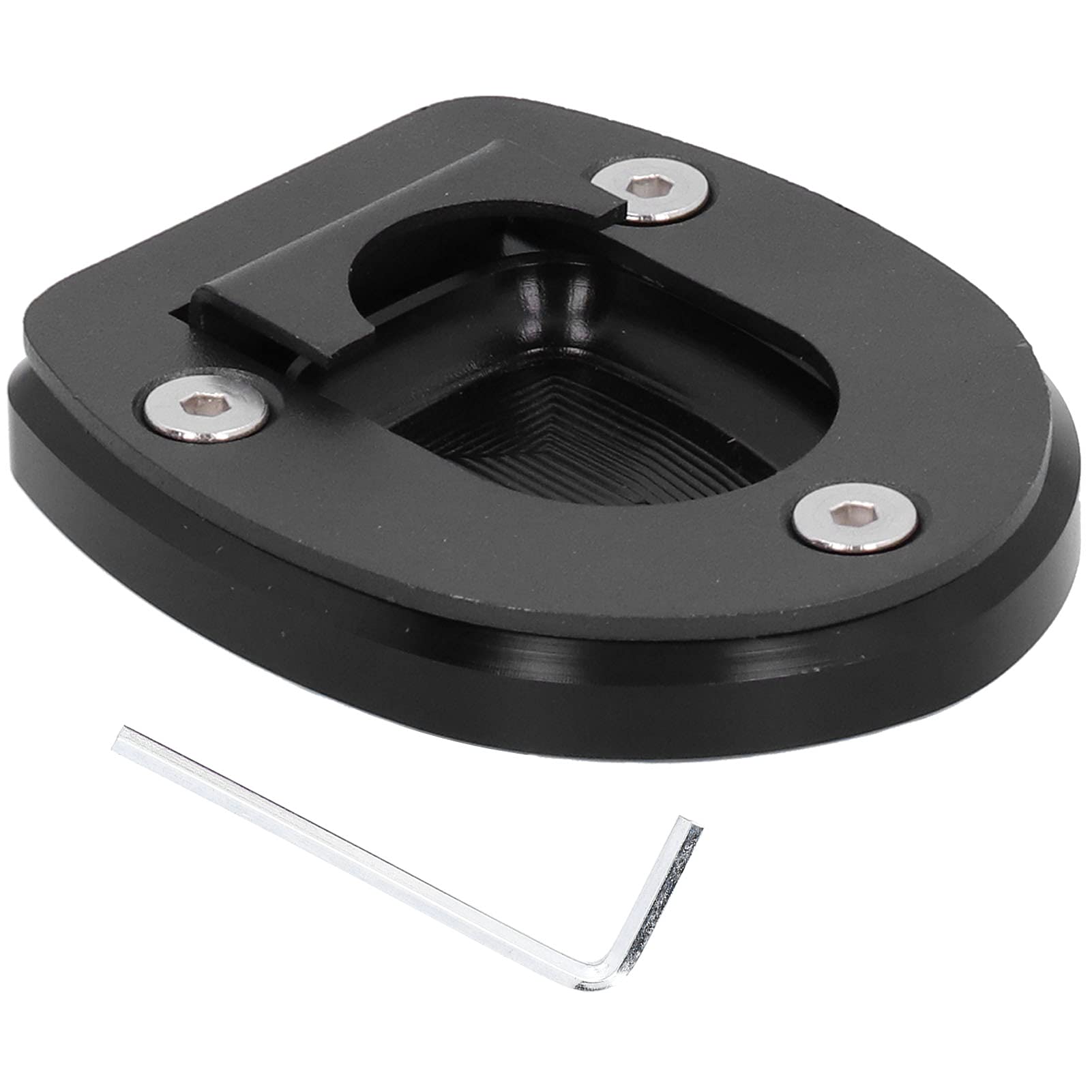 Seitenständer Extender, CNC -Aluminium -Kompaktgröße Kickstand -Pad für GTS 250 300 2013-2019 (B (schwarz)) von GEERYZHE